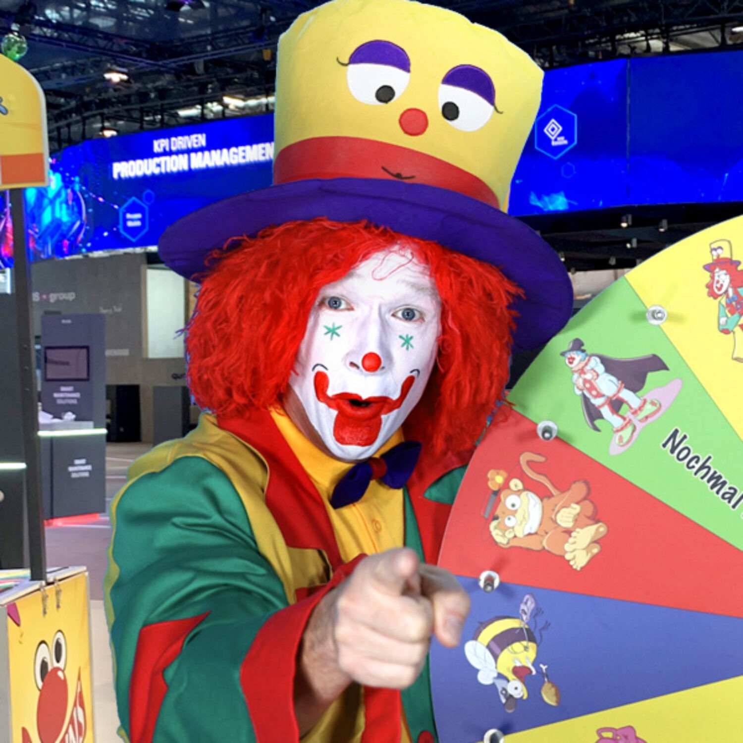 Messestand Glücksrad